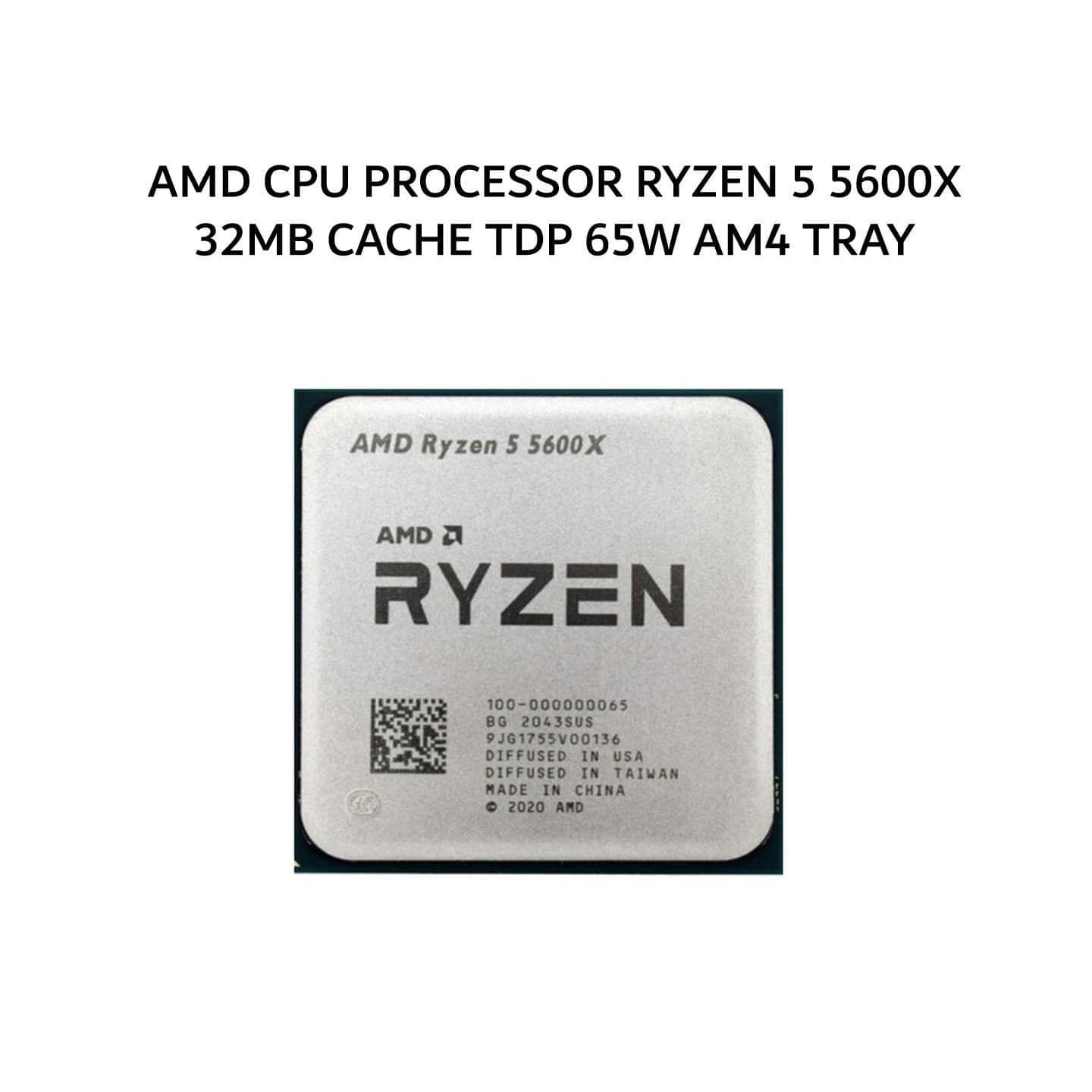 AMD CPU PROCESSOR RYZEN 5 5600X (6C/12T + 3.7-4.6GHZ) 32MB CACHE TDP 65W AM4 TRAY