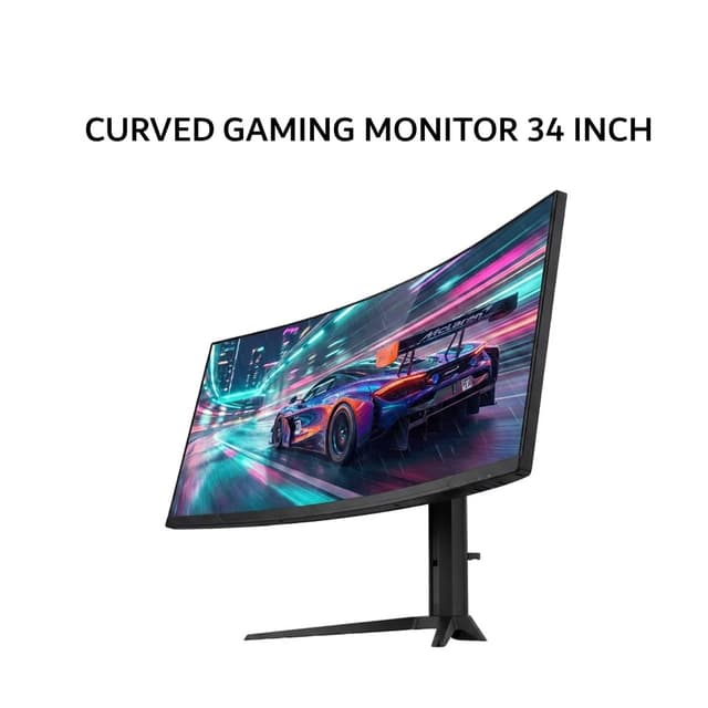 DIGITAL ALLIANCE CURVED GAMING MONITOR 34 INCH 1500R UWQHD 2K 1440P 1MS 240HZ BLACK DP HDMI MX340 2Y