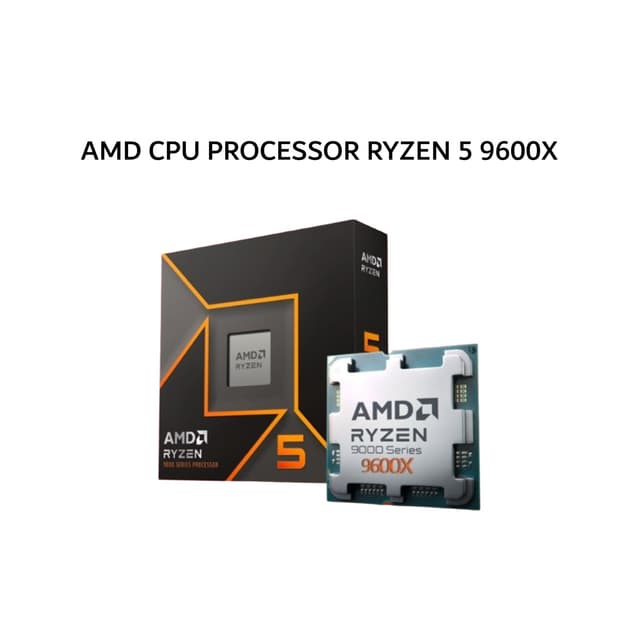 AMD CPU PROCESSOR RYZEN 5 9600X (6C/12T + 3.9-5.4GHZ) 32MB CACHE TDP 65W AM5 3Y
