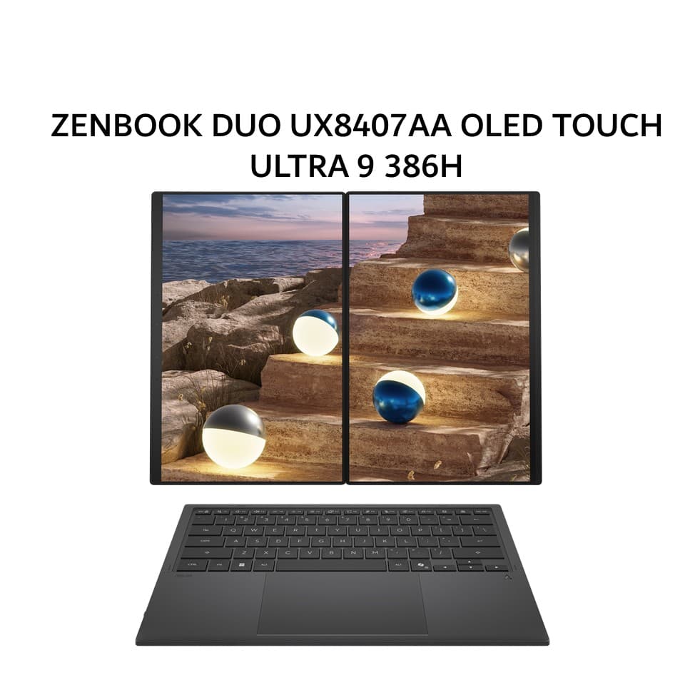 ASUS ZENBOOK DUO UX8407AA OLED TOUCH  ULTRA 9 386H 32GB 1TB W11+OHS+M365B 14.0 3K 144HZ 3Y+3ADP GRY -OLEDS9312TM