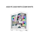 AIGO PC CASE MATX C218M (3X 120MM ARGB FANS) WHITE - Variant 1