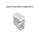 AIGO PC CASE MATX C218M (3X 120MM ARGB FANS) WHITE - Image 1