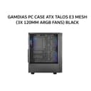 GAMDIAS PC CASE ATX TALOS E3 MESH (3X 120MM ARGB FANS) BLACK 2Y - Image 2
