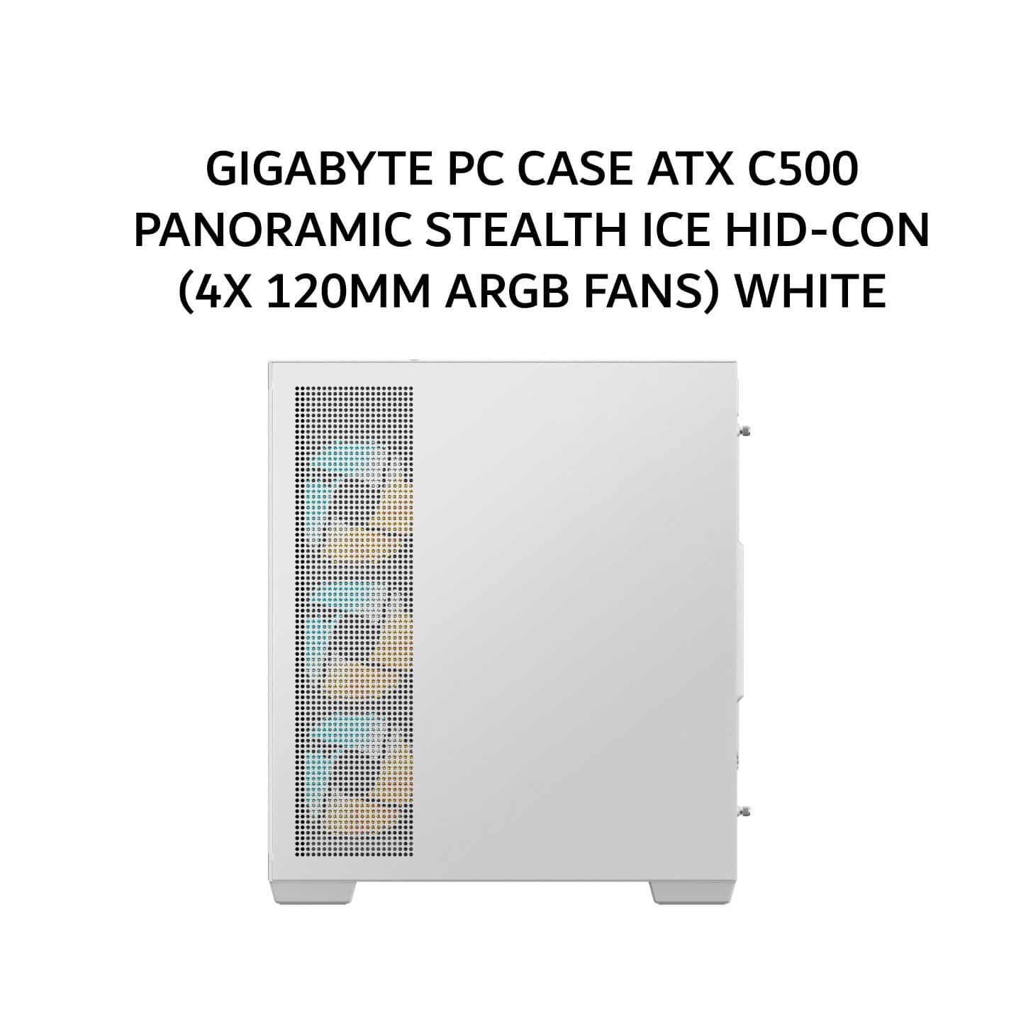 GIGABYTE PC CASE ATX C500 PANORAMIC STEALTH ICE HID-CON (4X 120MM ARGB FANS) WHITE 2Y
