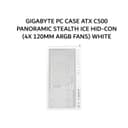 GIGABYTE PC CASE ATX C500 PANORAMIC STEALTH ICE HID-CON (4X 120MM ARGB FANS) WHITE 2Y - Image 2