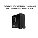 GIGABYTE PC CASE MATX C102 GLASS (2X 120MM BLACK FANS) BLACK 2Y - Variant 1