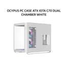 OCYPUS PC CASE ATX IOTA C70 DUAL CHAMBER (6X 120MM ARGB FANS + DIGITAL DISPLAY) WHITE 1Y - Image 1