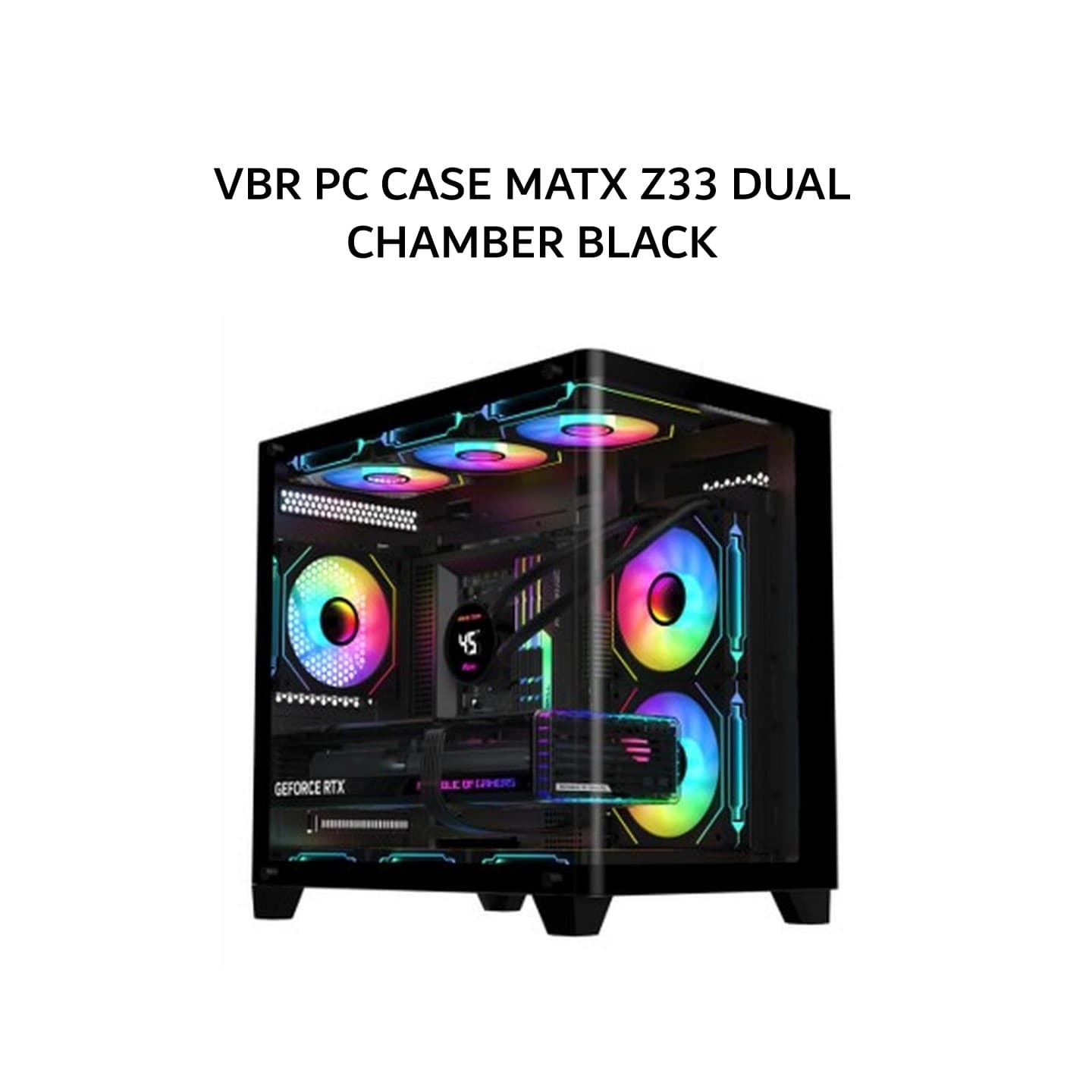 VBR PC CASE MATX Z33 DUAL CHAMBER BLACK 1Y