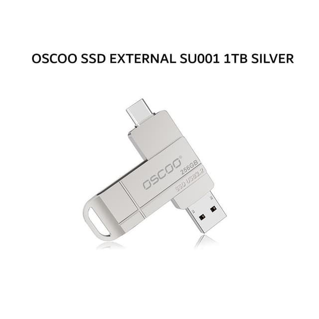 OSCOO SSD EXTERNAL SU001 1TB SILVER 3Y - UP TO 550 MB/S