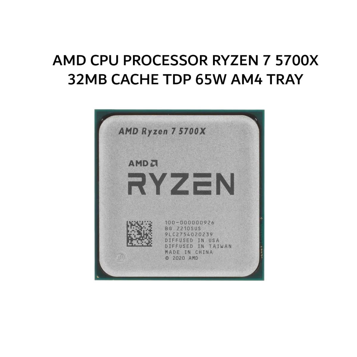AMD CPU PROCESSOR RYZEN 7 5700X (8C/16T + 3.4-4.6GHZ) 32MB CACHE TDP 65W AM4 TRAY