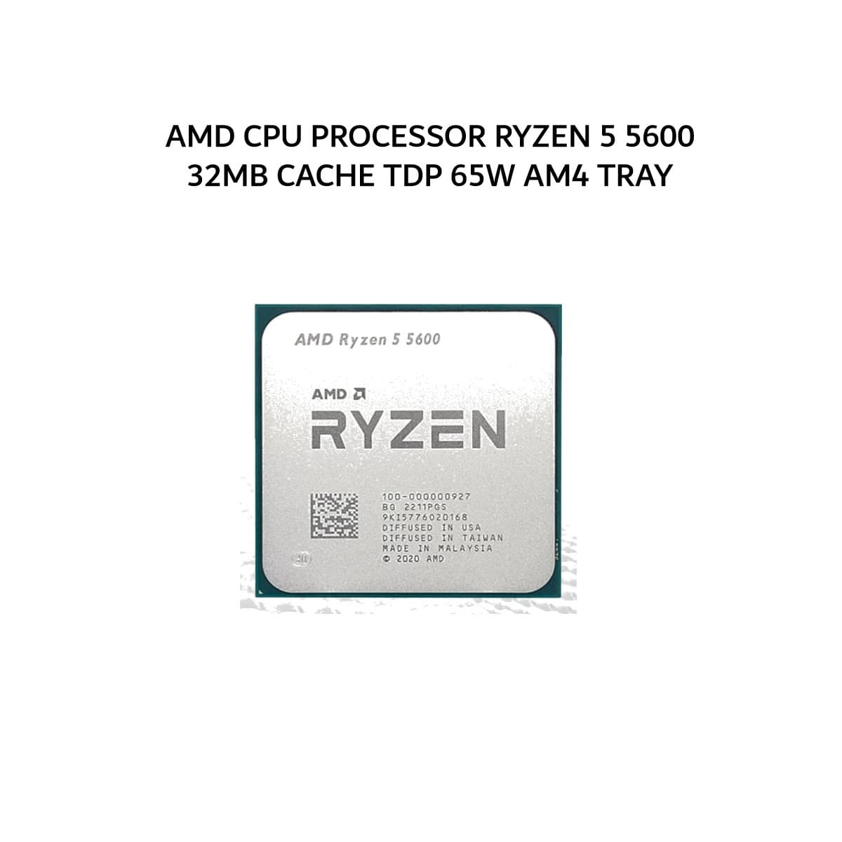 AMD CPU PROCESSOR RYZEN 5 5600 (6C/12T + 3.5-4.4GHZ) 32MB CACHE TDP 65W AM4 TRAY