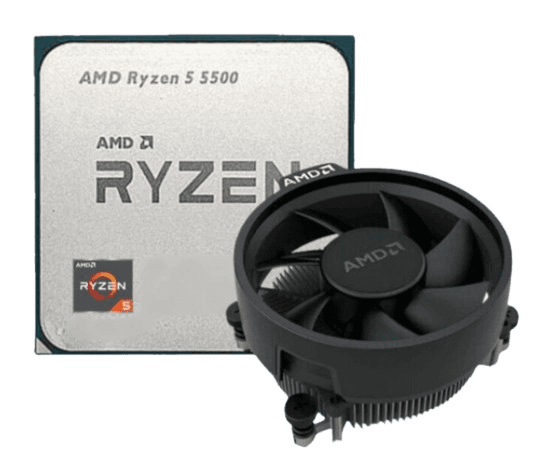 AMD CPU PROCESSOR RYZEN 5 5500 (6C/12T + 3.6-4.2GHZ + WRAITH STEALTH COOLER) 16MB CACHE TDP 65W AM4 3Y