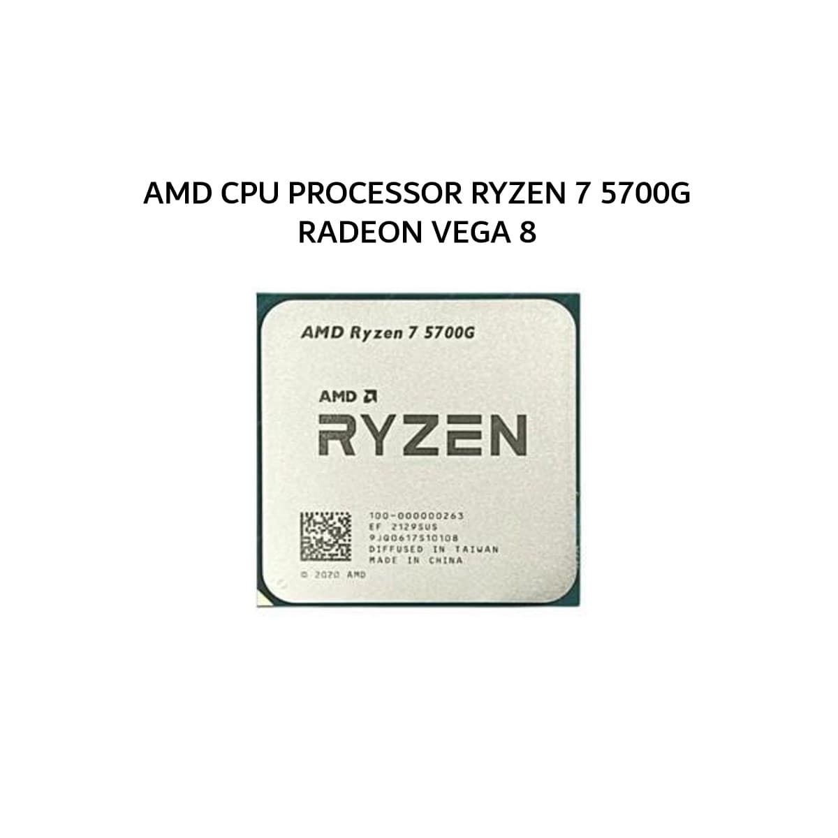 AMD CPU PROCESSOR RYZEN 7 5700G RADEON VEGA 8 (8C/16T + 3.8-4.6GHZ) 16MB CACHE TDP 65W AM4 3Y TRAY