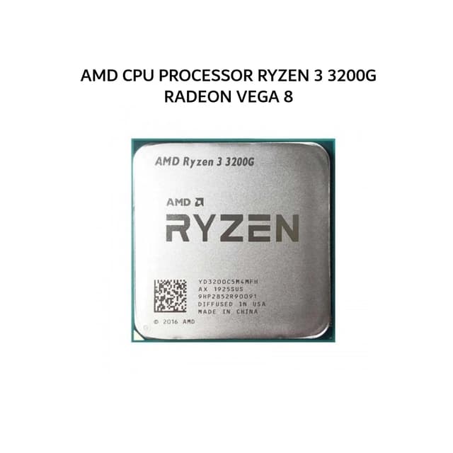 AMD CPU PROCESSOR RYZEN 3 3200G RADEON VEGA 8 (4C/4T + 3.6-4.0GHZ) 4MB CACHE TDP 65W AM4 3Y TRAY