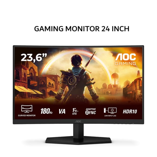 AOC GAMING MONITOR 245 INCH FAST IPS FHD 1080P 0.5MS 180HZ 25G42E HDR10 HDMI+DP 3Y ON SITE