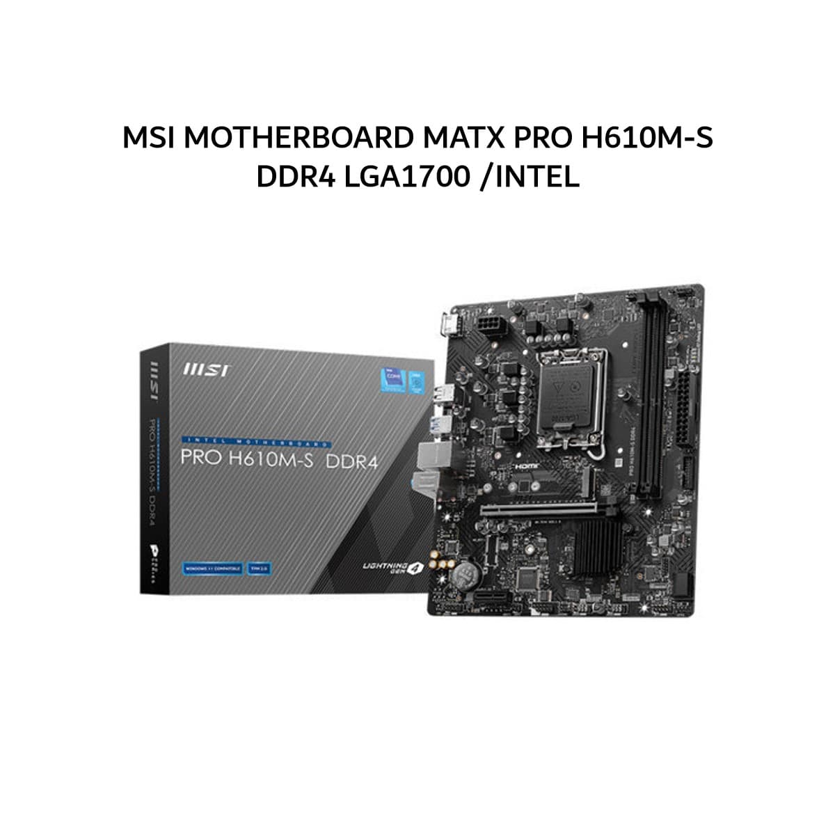 MSI MOTHERBOARD MATX PRO H610M-S DDR4 LGA1700 /INTEL 3X