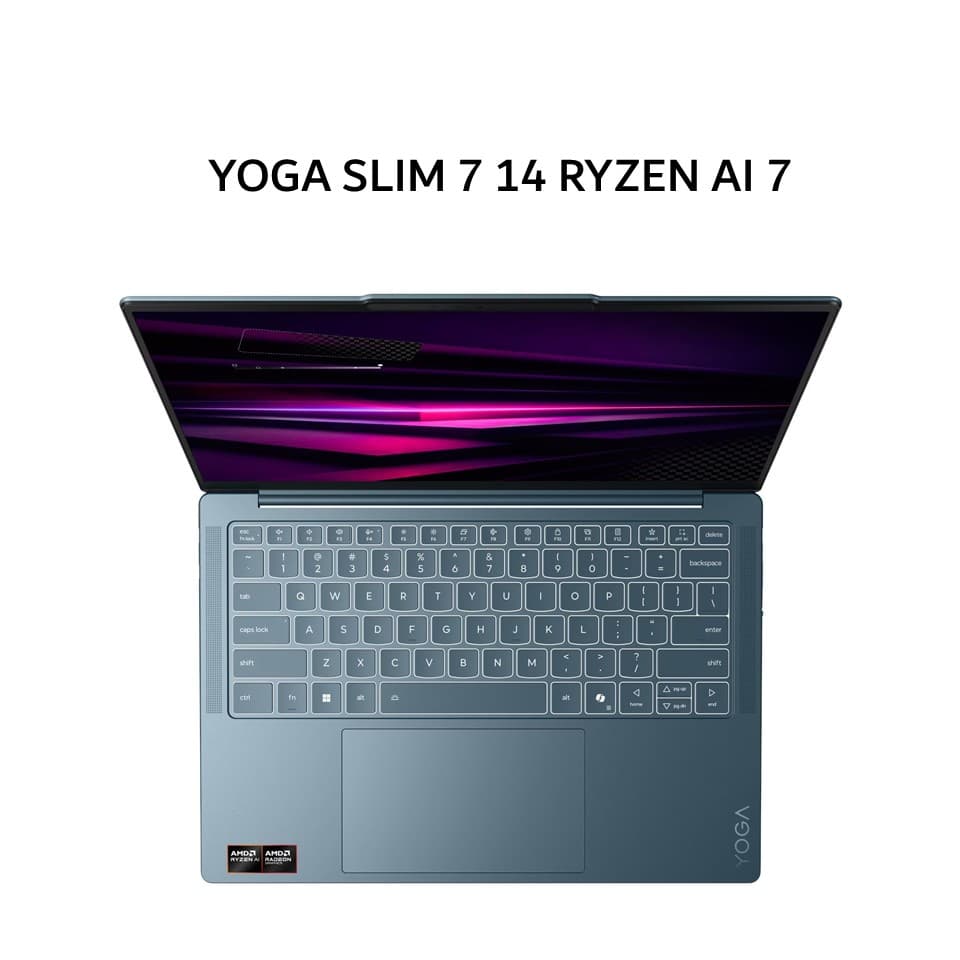 LENOVO YOGA SLIM 7 14 RYZEN AI 7 445 16GB 512GB W11+OHS+M365B 14.0WUXGA OLED 3Y PREM+3ADP (BOX SLEE) TEAL -47ID