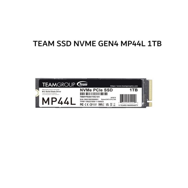 TEAM SSD NVME GEN4 MP44L 1TB PCIE 4.0 M.2 2280 5Y - UP TO 5000 MB/S