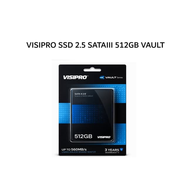 VISIPRO SSD 2.5 SATAIII 512GB VAULT 3Y - UP TO 520 MB/S