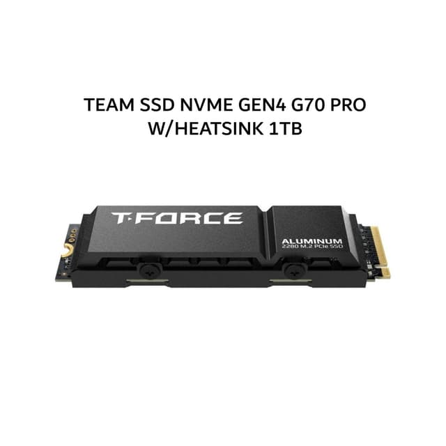TEAM SSD NVME GEN4 G70 PRO W/HEATSINK 1TB PCIE 4.0 M.2 2280 5Y - UP TO 7400 MB/S