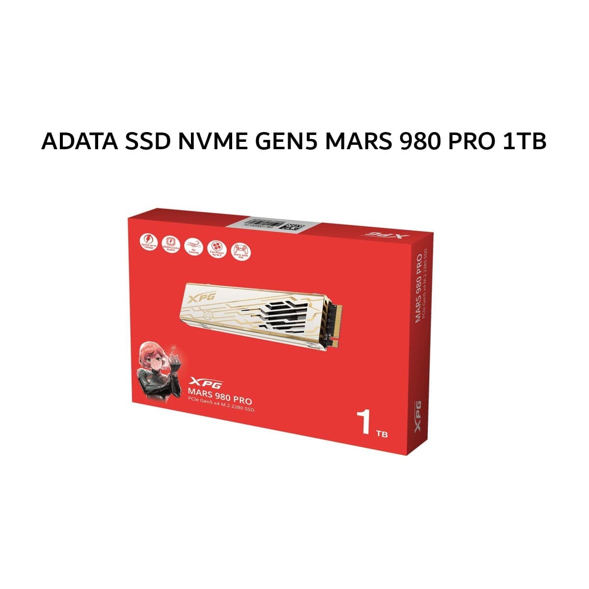 ADATA SSD NVME GEN5 MARS 980 PRO 1TB PCIE 5.0 M.2 2280 5Y - UP TO 14000 MB/S