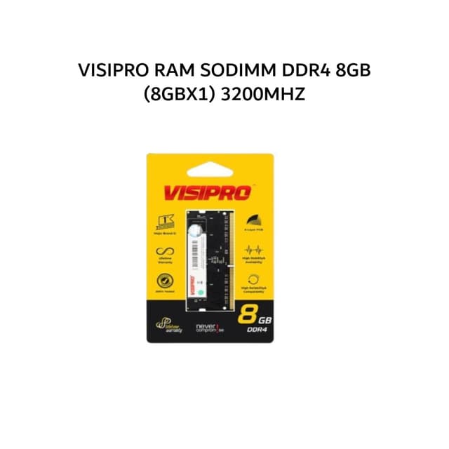 VISIPRO RAM SODIMM DDR4 8GB (8GBX1) 3200MHZ