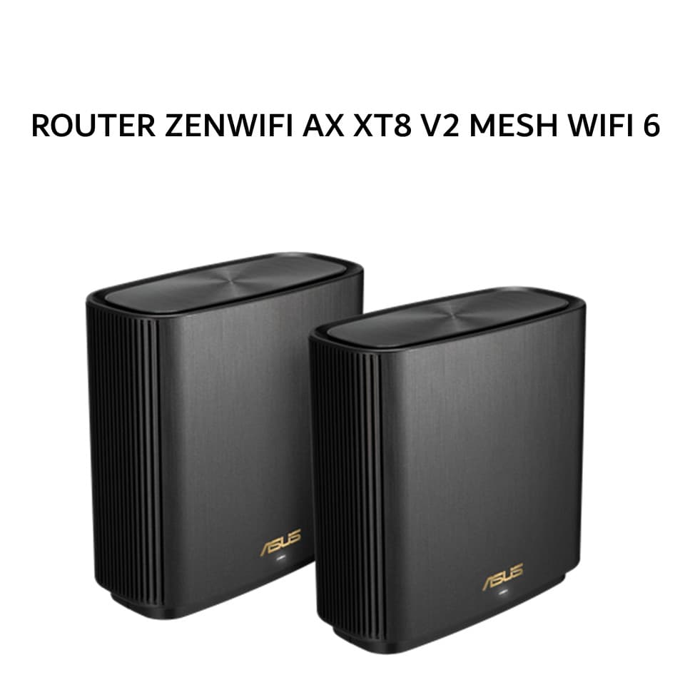 ASUS ROUTER ZENWIFI AX XT8 V2 MESH WIFI 6 802.11AX AX6600 TRI-BAND GIGABIT (1X PACK) BLACK 3Y