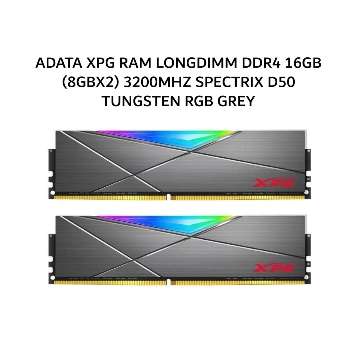ADATA XPG RAM LONGDIMM DDR4 16GB (8GBX2) 3200MHZ SPECTRIX D50 TUNGSTEN RGB GREY