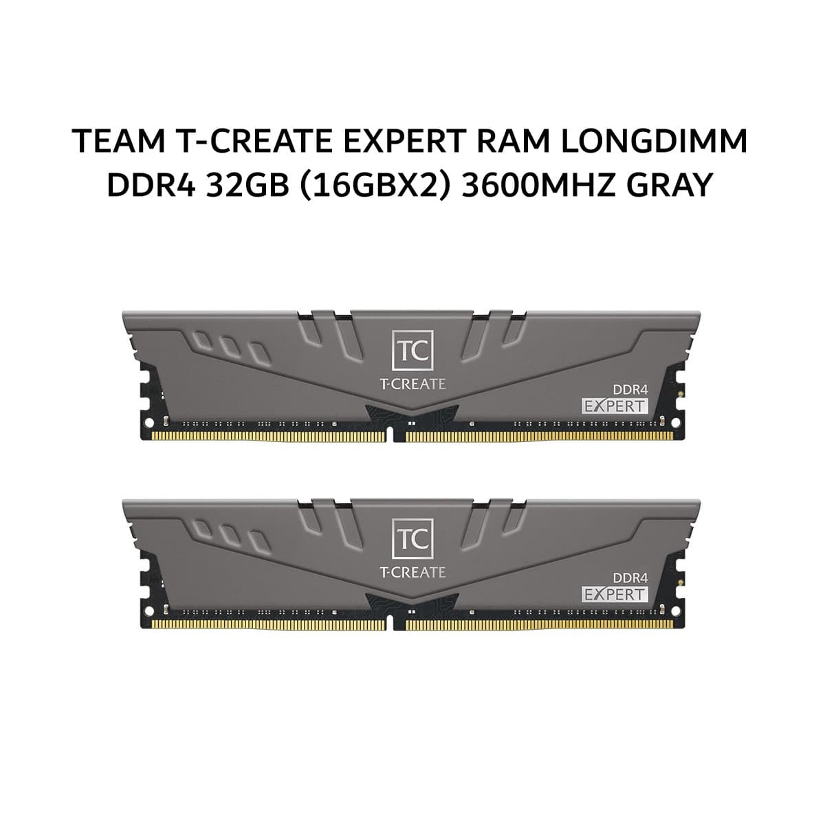 TEAM T-CREATE EXPERT RAM LONGDIMM DDR4 32GB (16GBX2) 3600MHZ GRAY