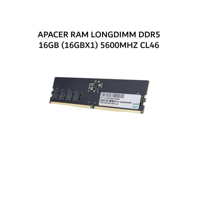 APACER RAM LONGDIMM DDR5 16GB (16GBX1) 5600MHZ CL46 FL.16G2C.PKH
