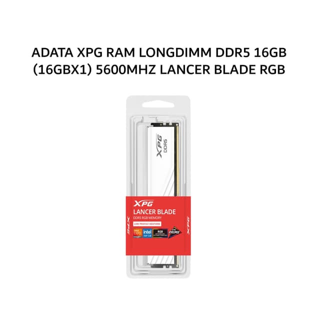 ADATA XPG RAM LONGDIMM DDR5 16GB (16GBX1) 5600MHZ LANCER BLADE RGB WHITE