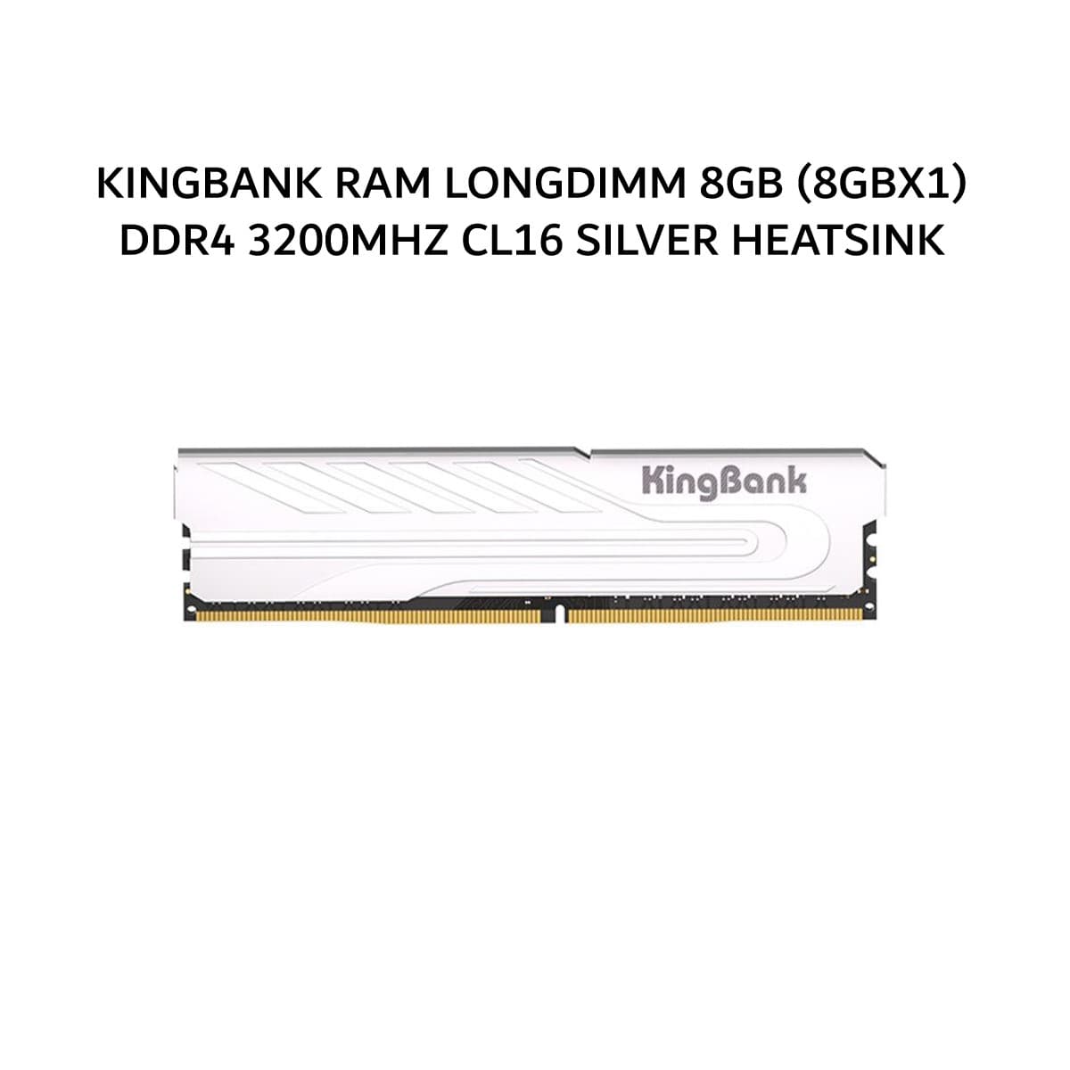 KINGBANK RAM LONGDIMM 8GB (8GBX1) DDR4 3200MHZ CL16 SILVER HEATSINK