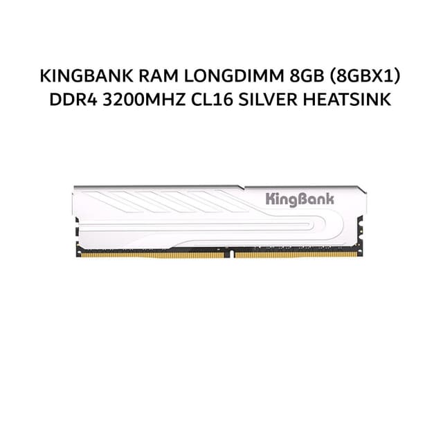 KINGBANK RAM LONGDIMM DDR4 KJXS  8GB (8GBX1) 3200MHZ CL16 SILVER HEATSINK