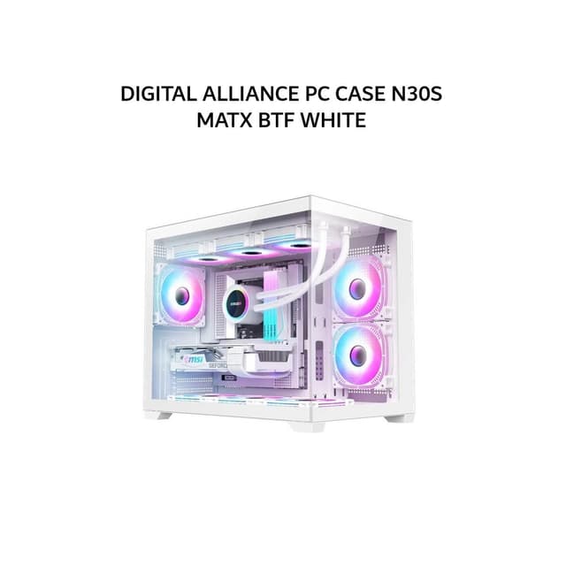 DIGITAL ALLIANCE PC CASE N30S MATX BTF WHITE 1Y