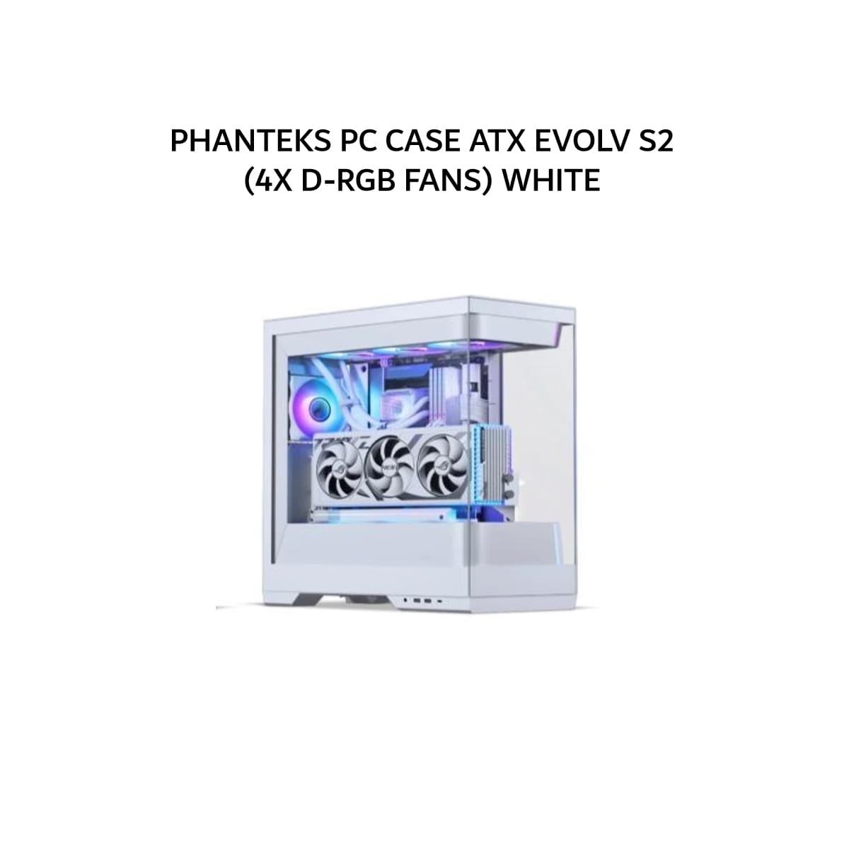 PHANTEKS PC CASE ATX EVOLV S2 (4X D-RGB FANS) WHITE
