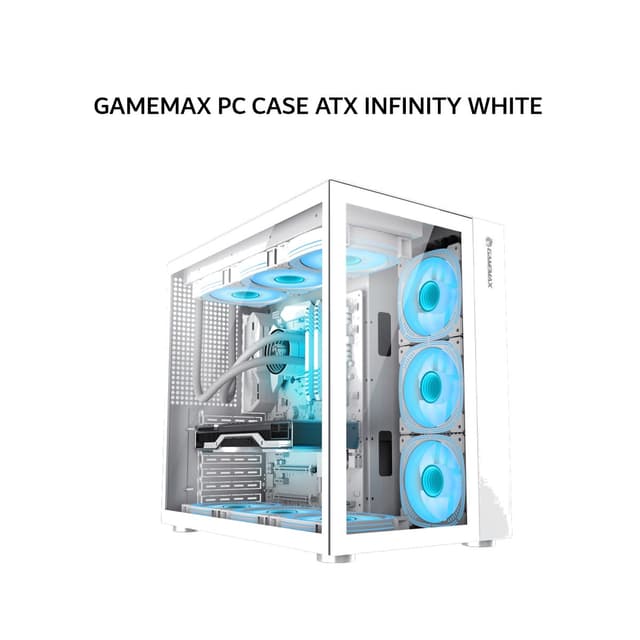 GAMEMAX PC CASE ATX INFINITY WHITE 1Y