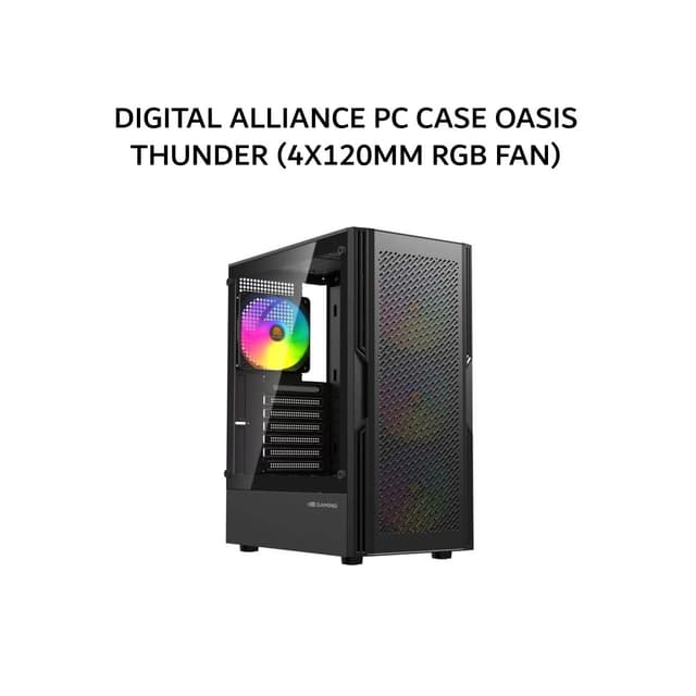 DIGITAL ALLIANCE PC CASE OASIS THUNDER (4X120MM RGB FAN) 1Y
