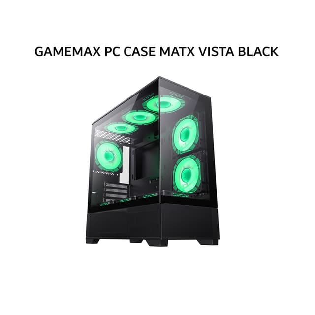 GAMEMAX PC CASE MATX VISTA BLACK 1Y