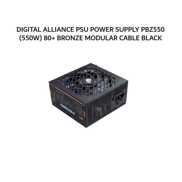 DIGITAL ALLIANCE PSU POWER SUPPLY PBZ550 (550W) 80+ BRONZE MODULAR CABLE BLACK 2Y
