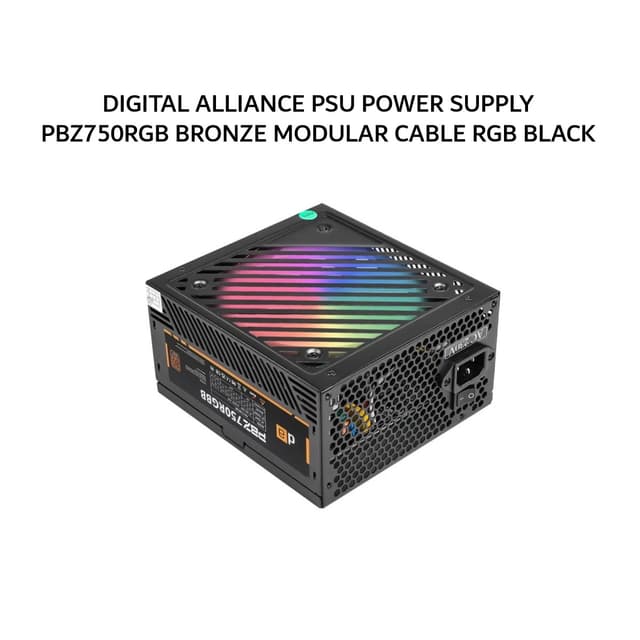DIGITAL ALLIANCE PSU POWER SUPPLY PBZ750RGB (750W) 80+ BRONZE MODULAR CABLE RGB BLACK 2Y