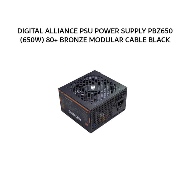 DIGITAL ALLIANCE PSU POWER SUPPLY PBZ650 (650W) 80+ BRONZE MODULAR CABLE BLACK 2Y