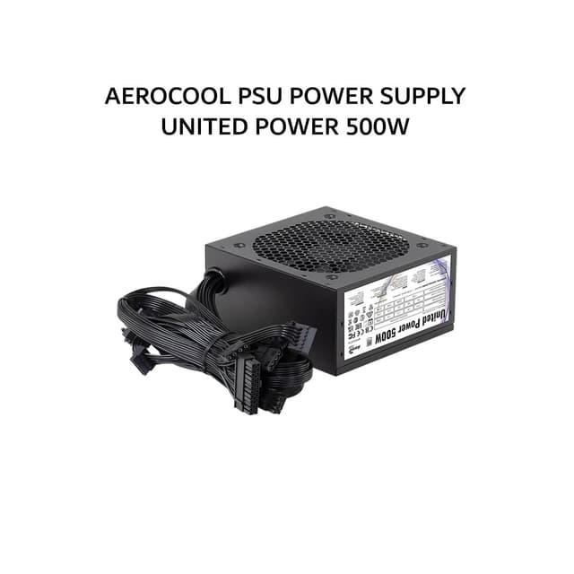 AEROCOOL PSU POWER SUPPLY UNITED POWER 500W (80+ WHITE) BLACK 3X