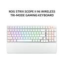 ASUS GAMING KEYBOARD ROG STRIX SCOPE II 96 WIRELESS TRI-MODE (96% + PRE-LUBED NX SNOW + ABS) WHITE 2Y - Variant 1