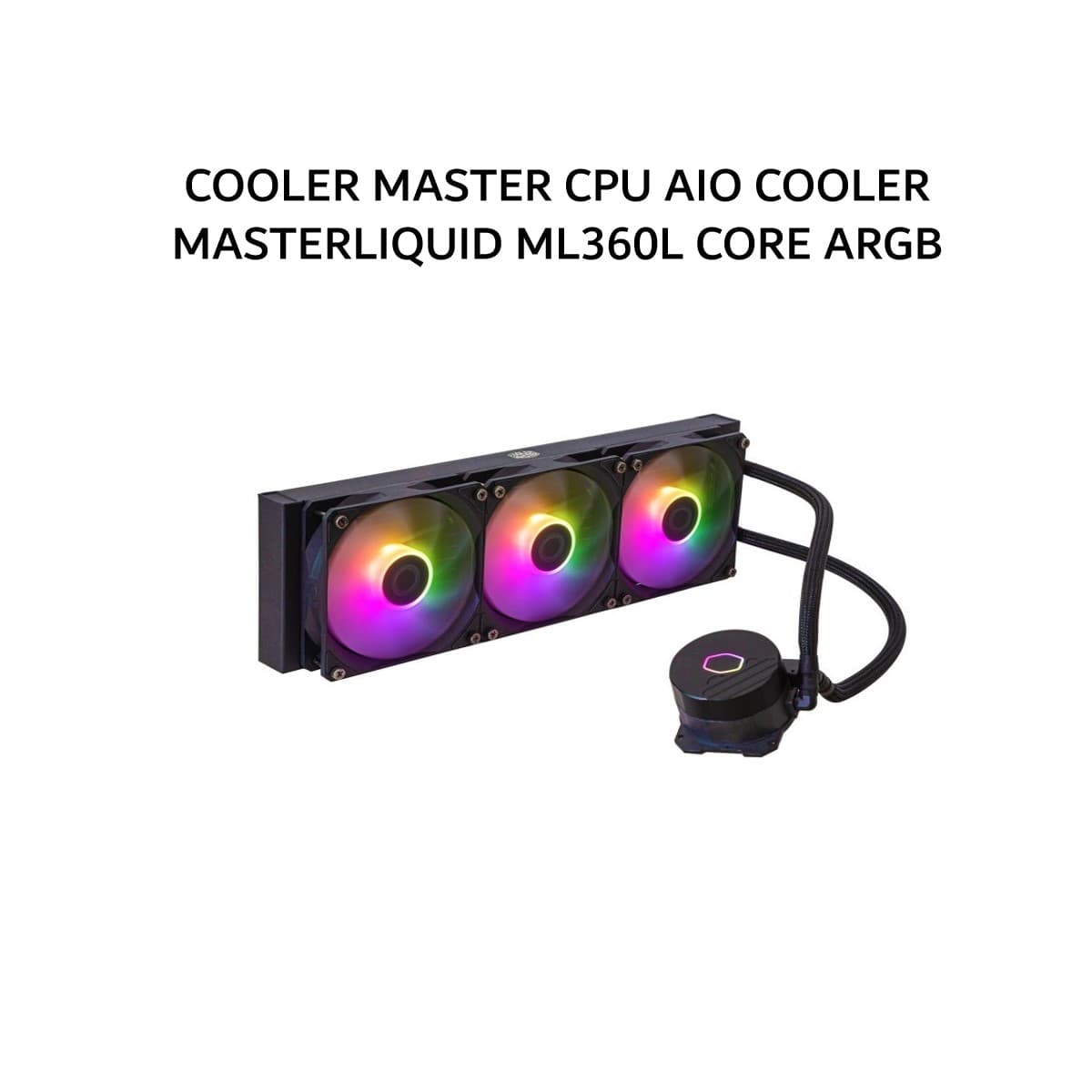 COOLER MASTER CPU AIO COOLER MASTERLIQUID ML360L CORE ARGB (360MM RADIATOR + 3X 120MM ARGB FANS) BLACK 3Y