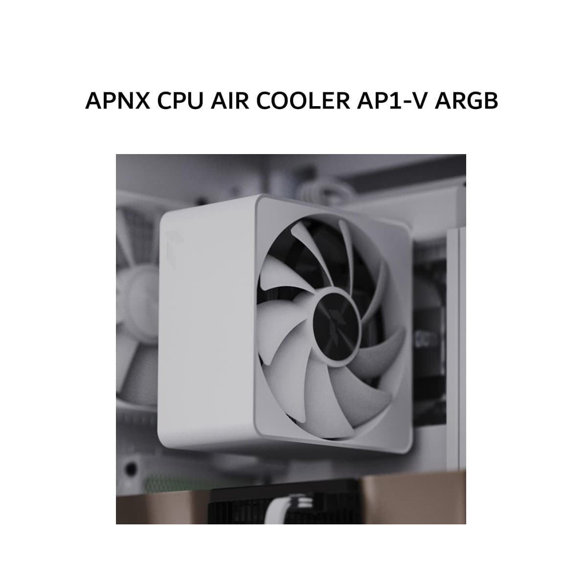 APNX CPU AIR COOLER AP1-V ARGB (1X 120MM ARGB FAN) WHITE 2Y