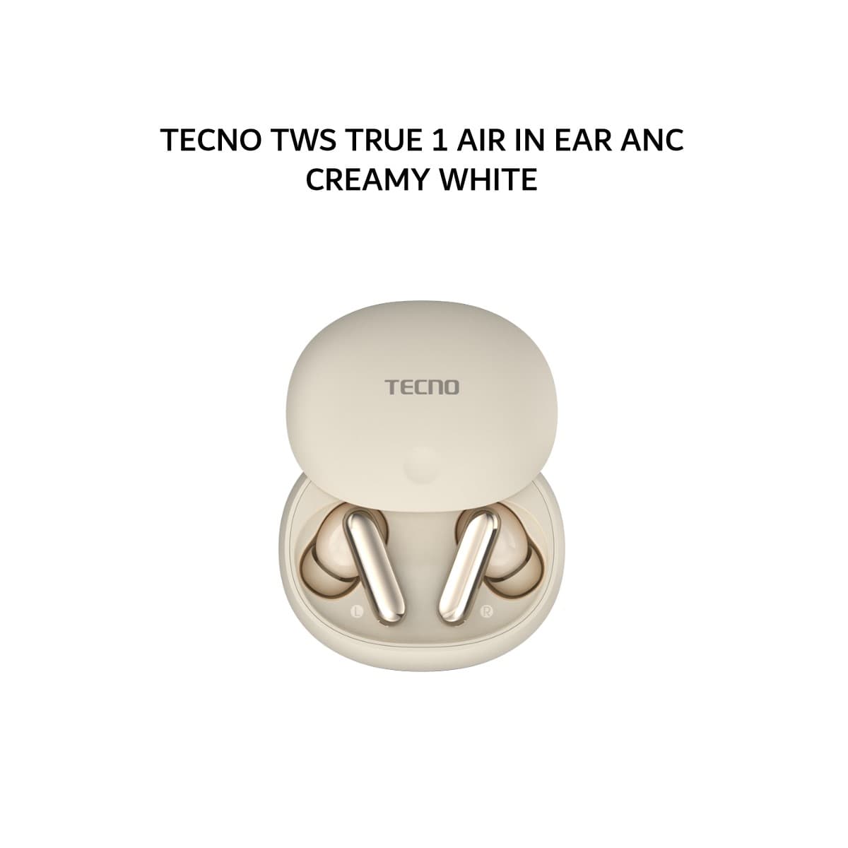 TECNO TWS TRUE 1 AIR IN EAR ANC - CREAMY WHITE