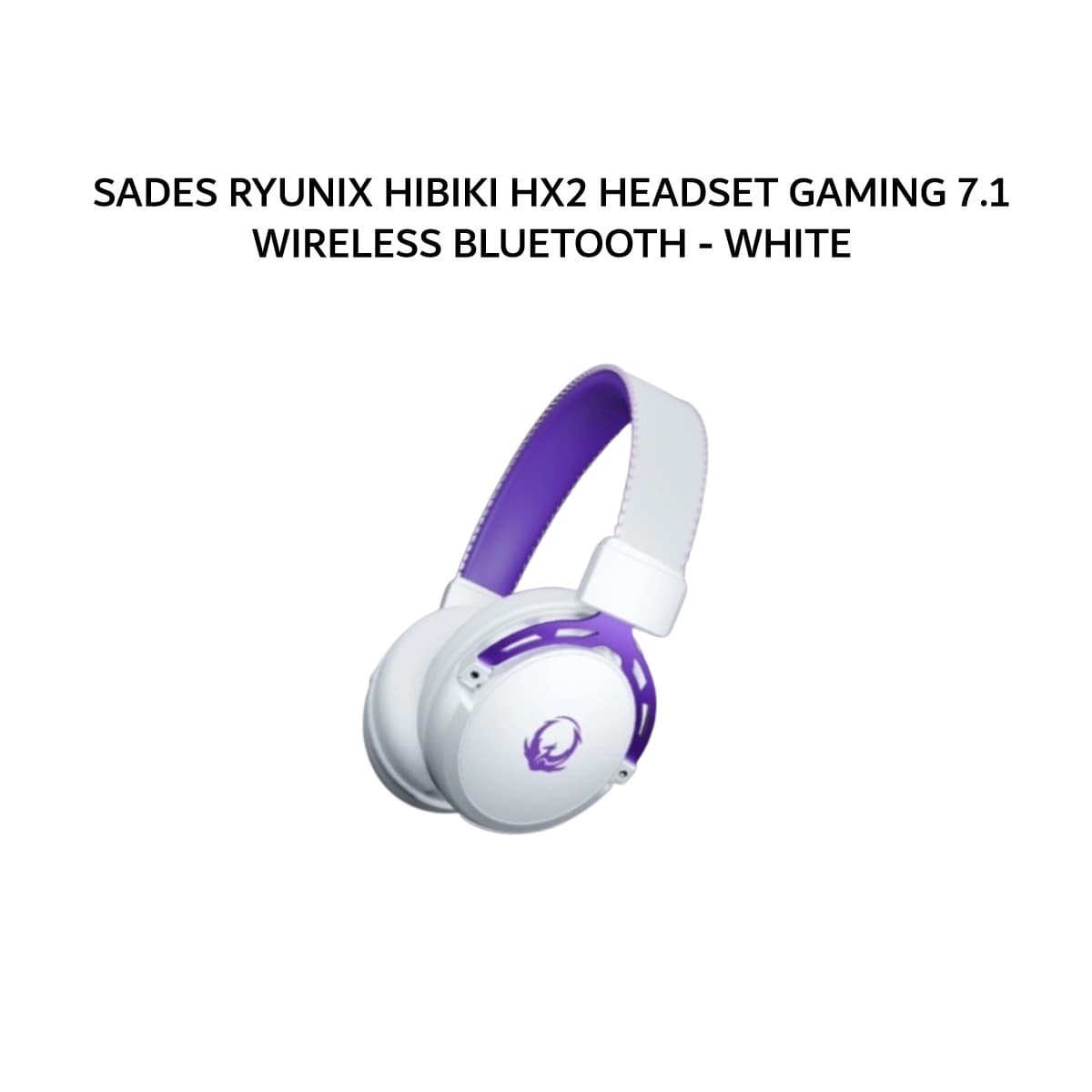 SADES RYUNIX HIBIKI HX2 HEADSET GAMING 7.1 WIRELESS BLUETOOTH - WHITE