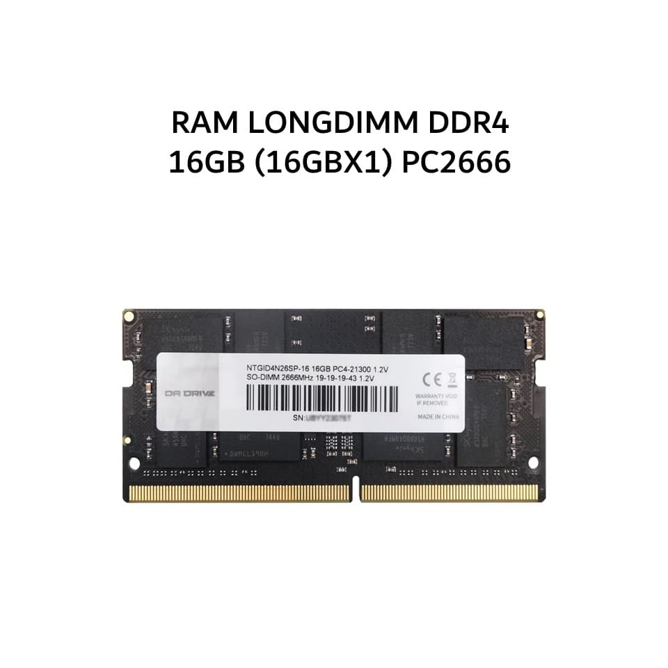 DIGITAL ALLIANCE RAM LONGDIMM DDR4 16GB (16GBX1) PC2666