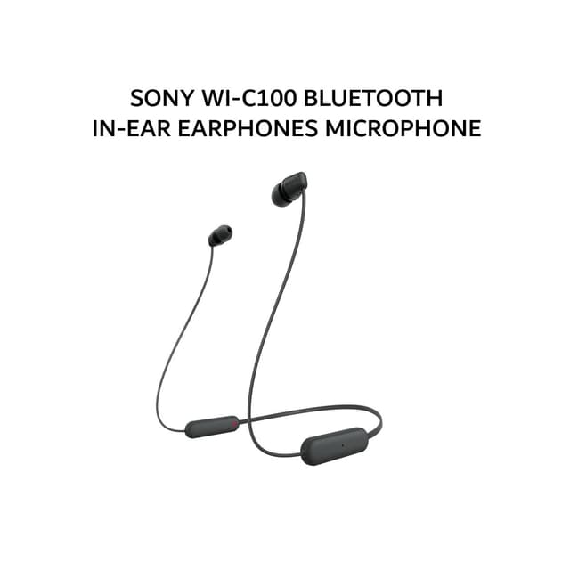 SONY WI-C100 / WI C100 BLUETOOTH IN-EAR EARPHONES MICROPHONE - BLACK