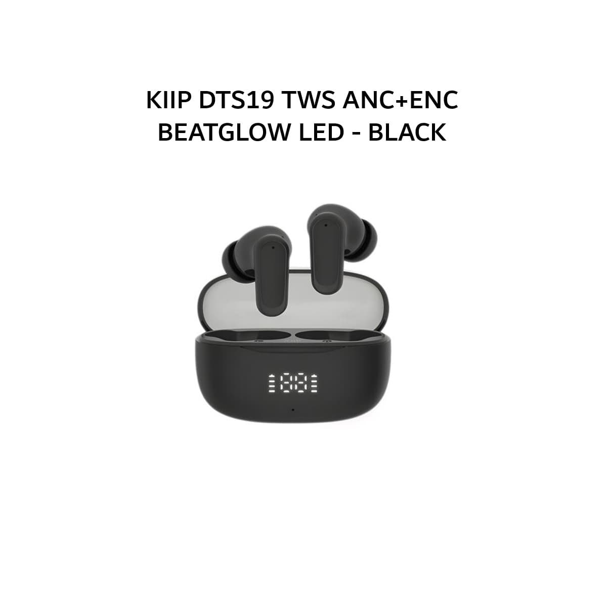 KIIP DTS19 TWS ANC+ENC BEATGLOW LED - BLACK